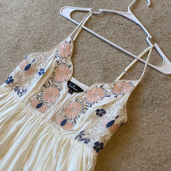 Lulus | Floral Embroidered Dress - Picture 2 of 3
